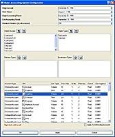 Old Water Account System Config dialog box